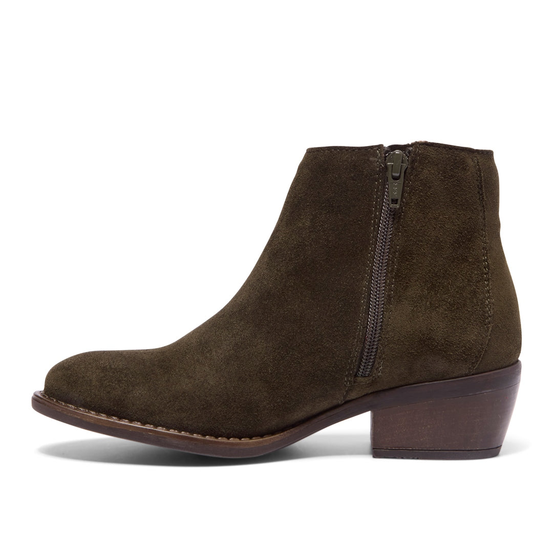 Fermato Green Suede Ankle Boots