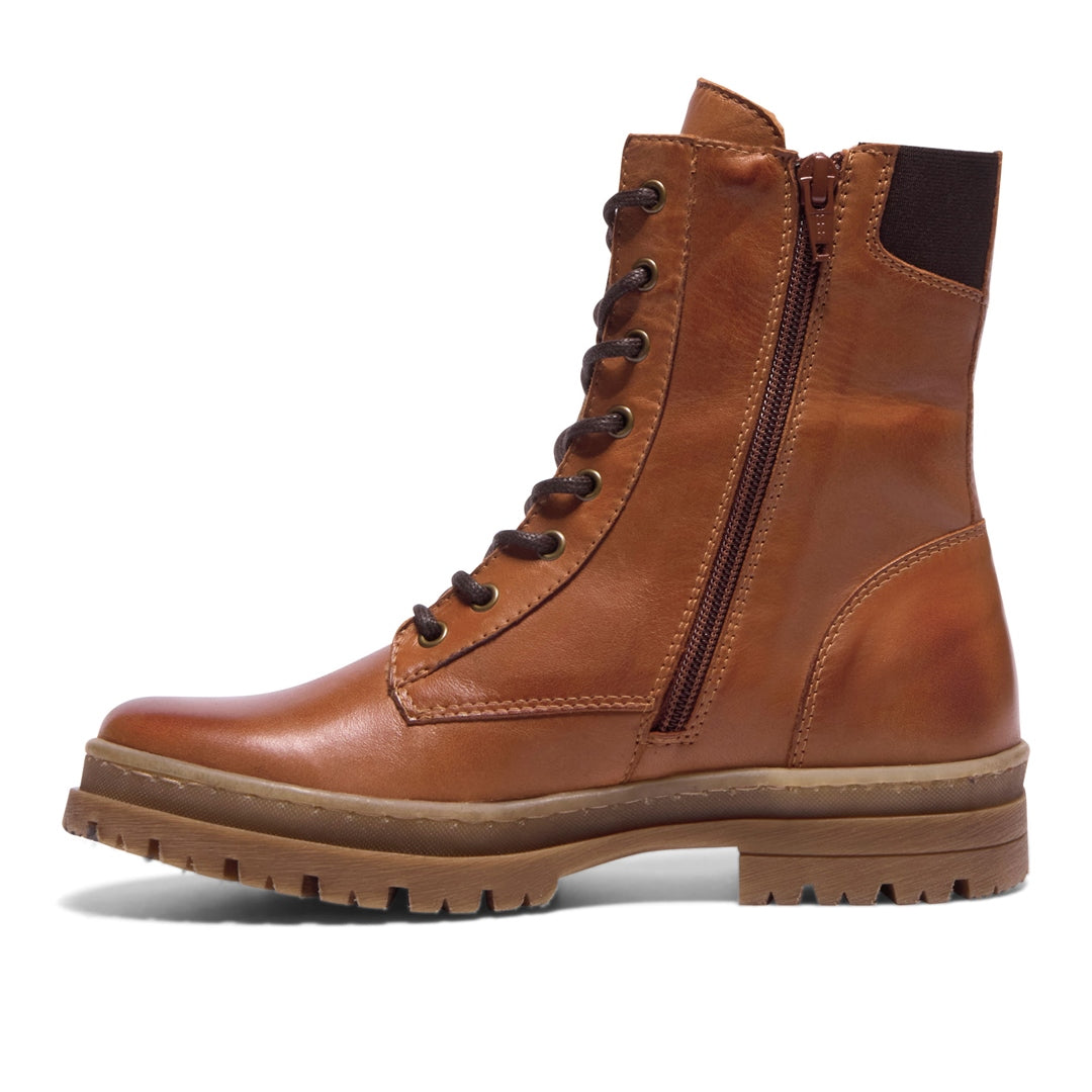 Galizzi Tan Leather Ankle Boots