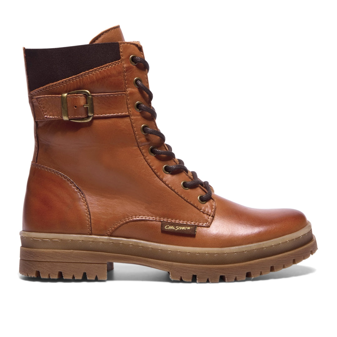 Galizzi Tan Leather Ankle Boots