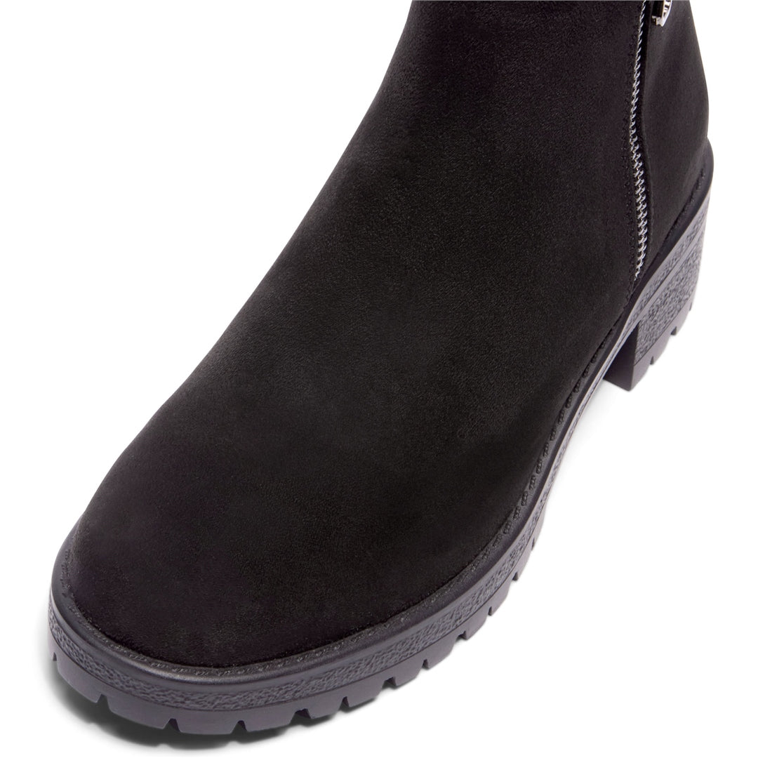 Gandino Black Suede Ankle Boots