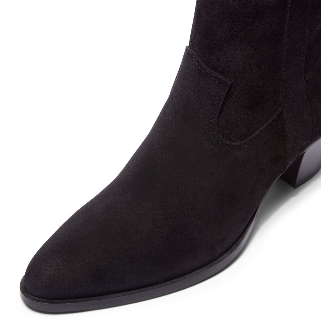 Insieme Black Suede Ankle Boots