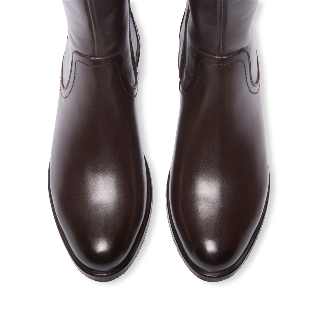 Jolette Brown Leather Boots