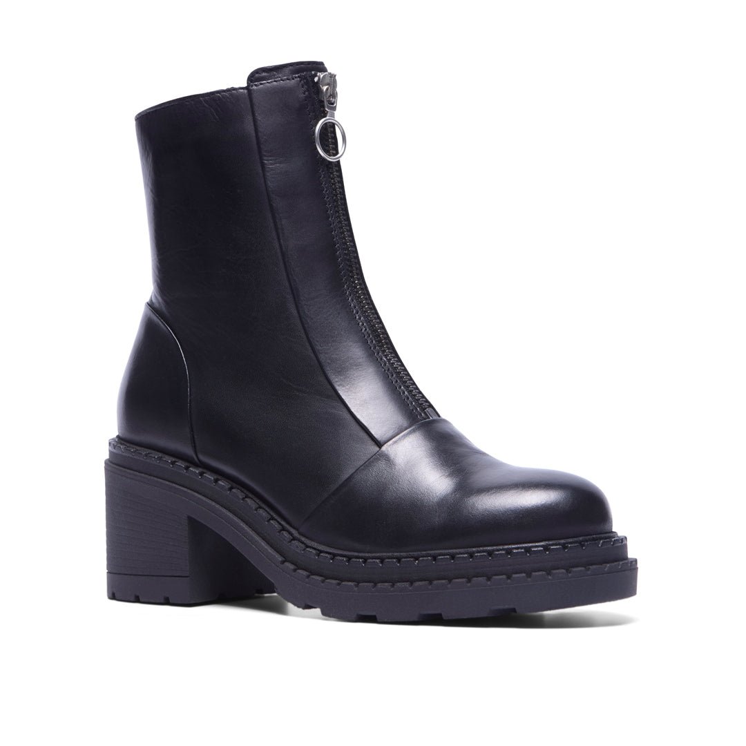 Laylou Black Leather Ankle Boots
