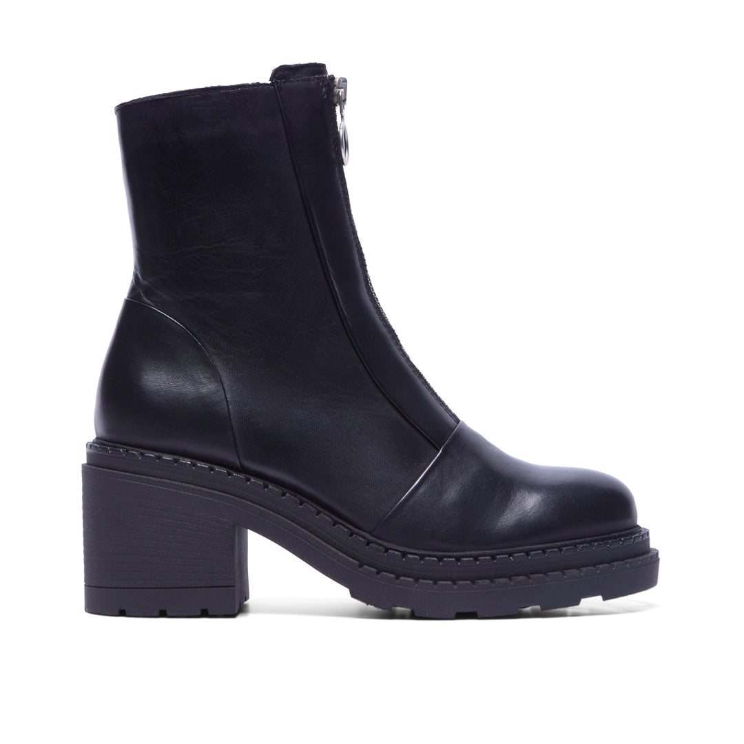 Laylou Black Leather Ankle Boots