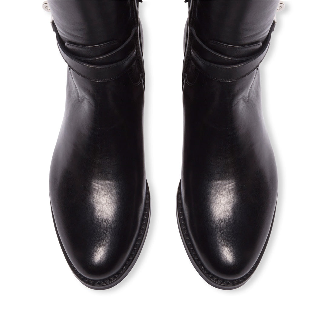 Levona Black Leather Boots