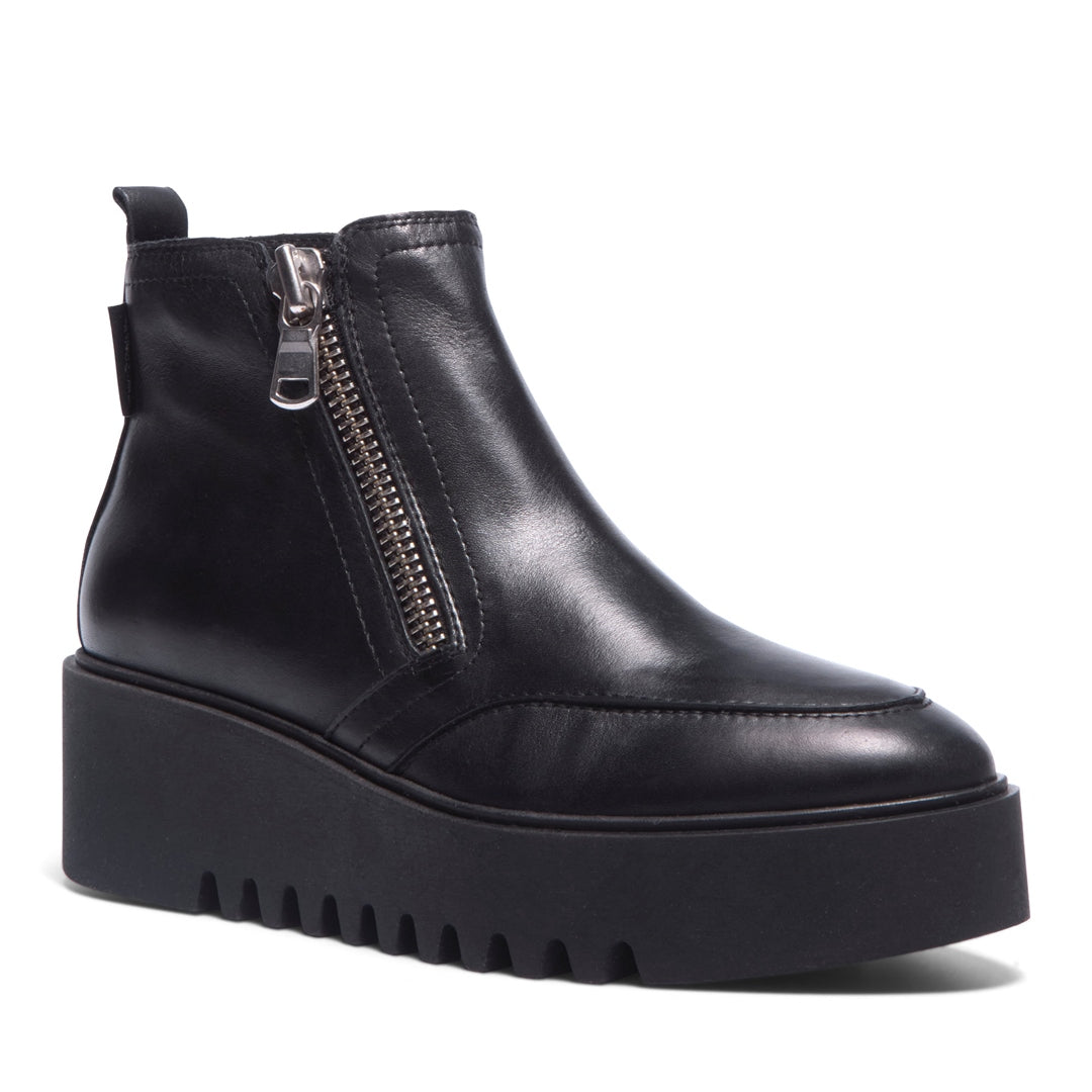 Maffei Black Leather Ankle Boots