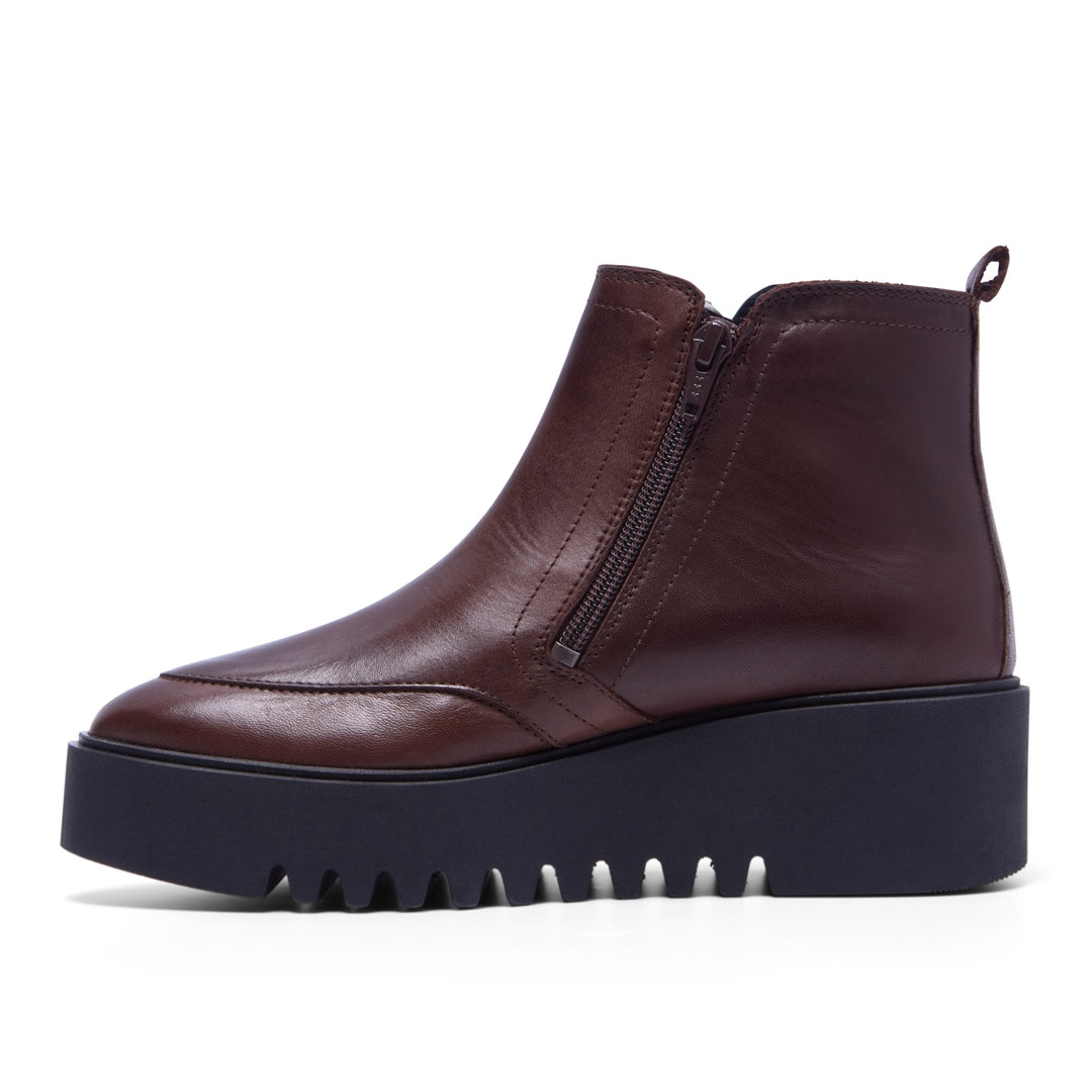 Maffei Brown Leather Ankle Boots