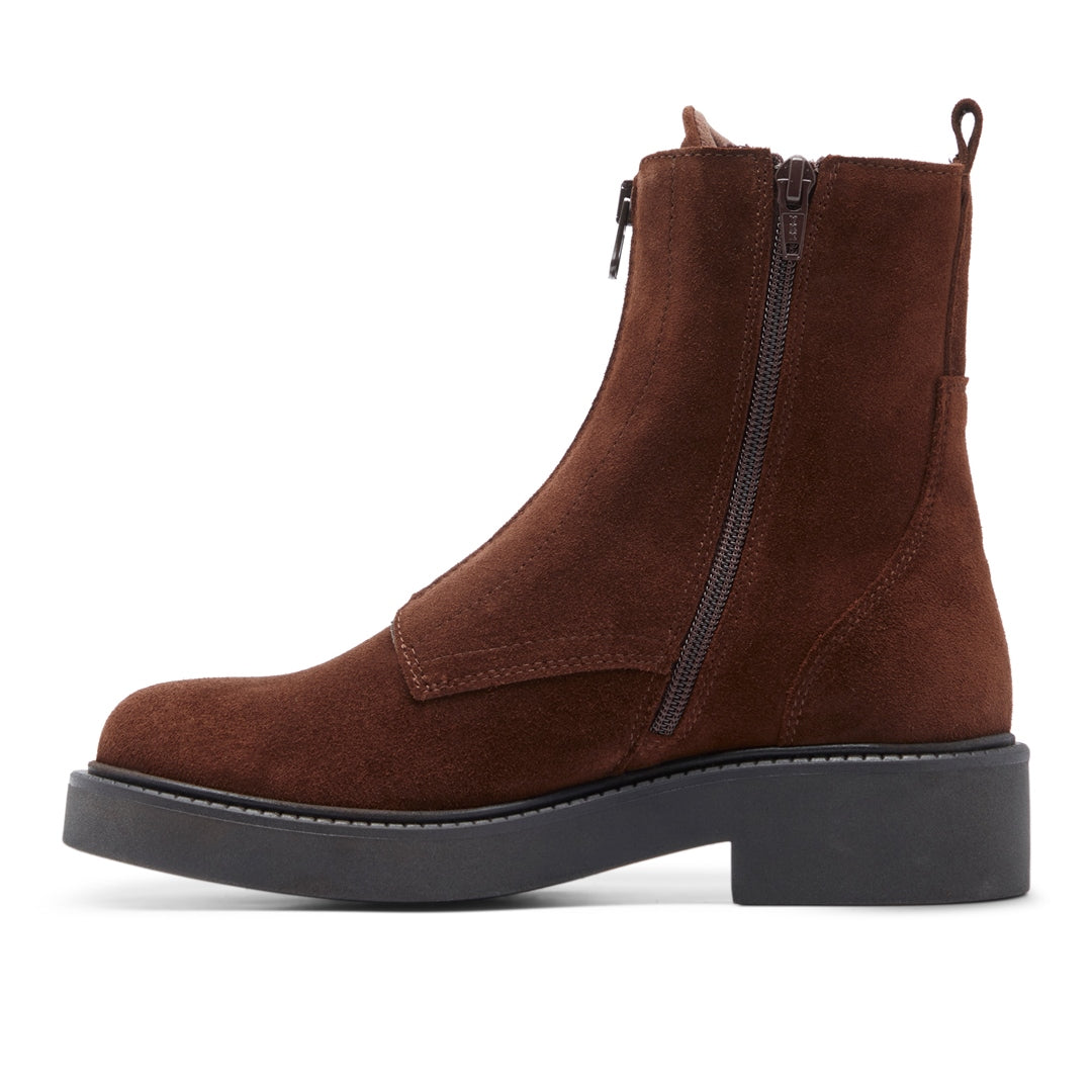 Mesina Brown Suede Leather Ankle Boots
