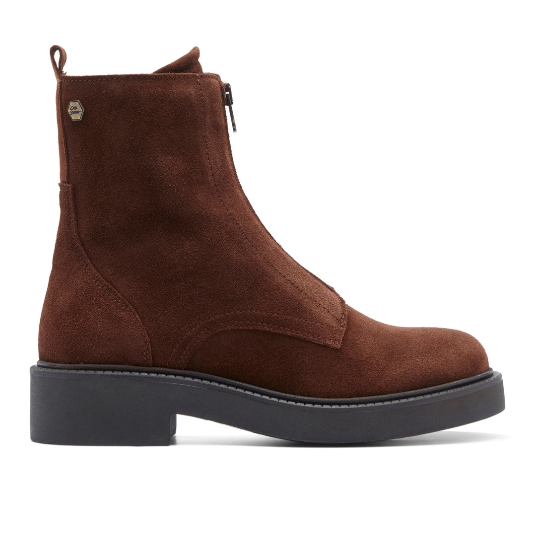 Mesina Brown Suede Leather Ankle Boots