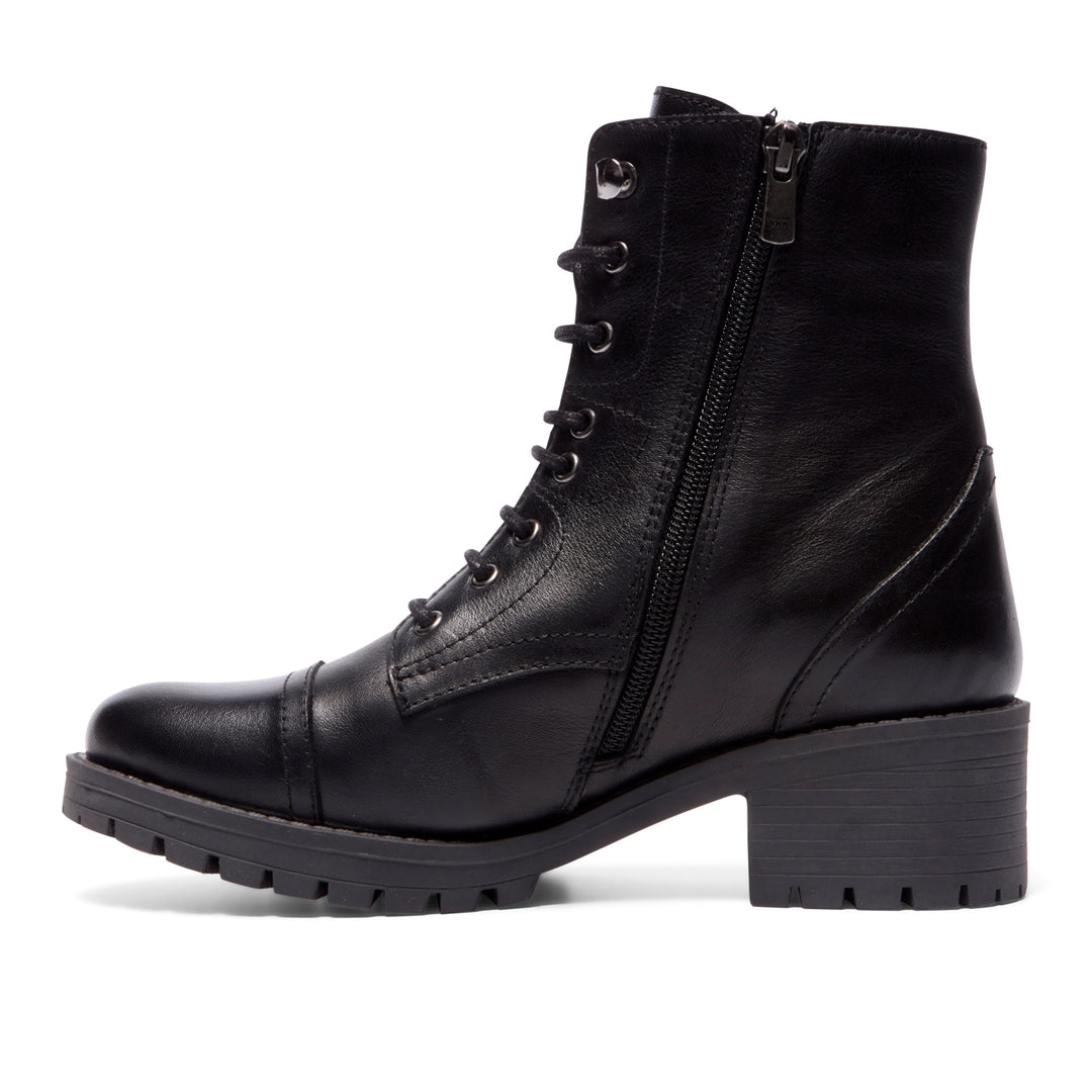 Palou Black Leather Ankle Boots