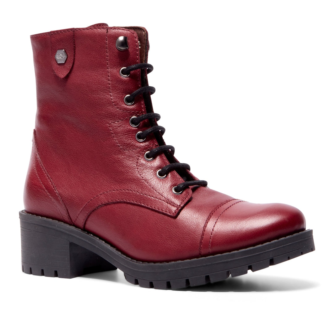 Palou Bordo Leather Ankle Boots