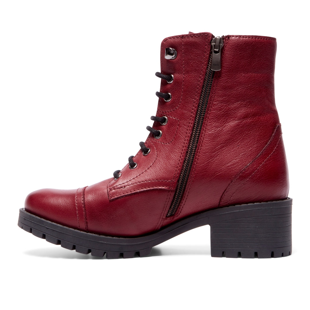 Palou Bordo Leather Ankle Boots