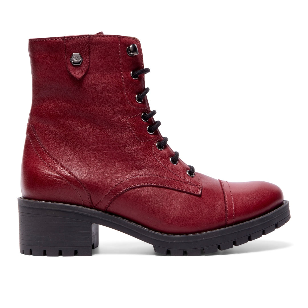 Palou Bordo Leather Ankle Boots