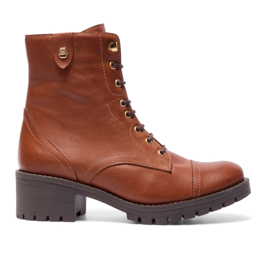 Palou Tan Leather Ankle Boots