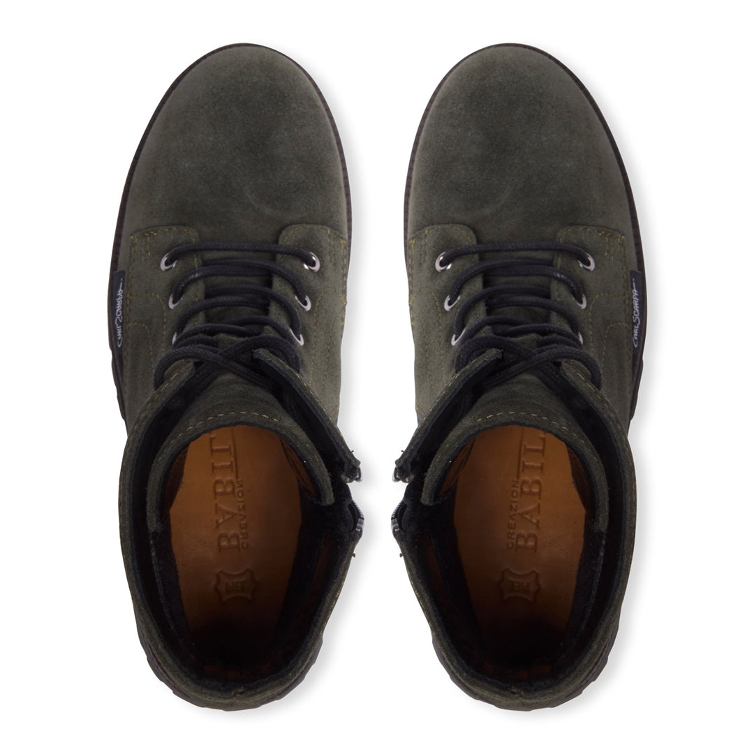 Pianna Green Suede Ankle Boots