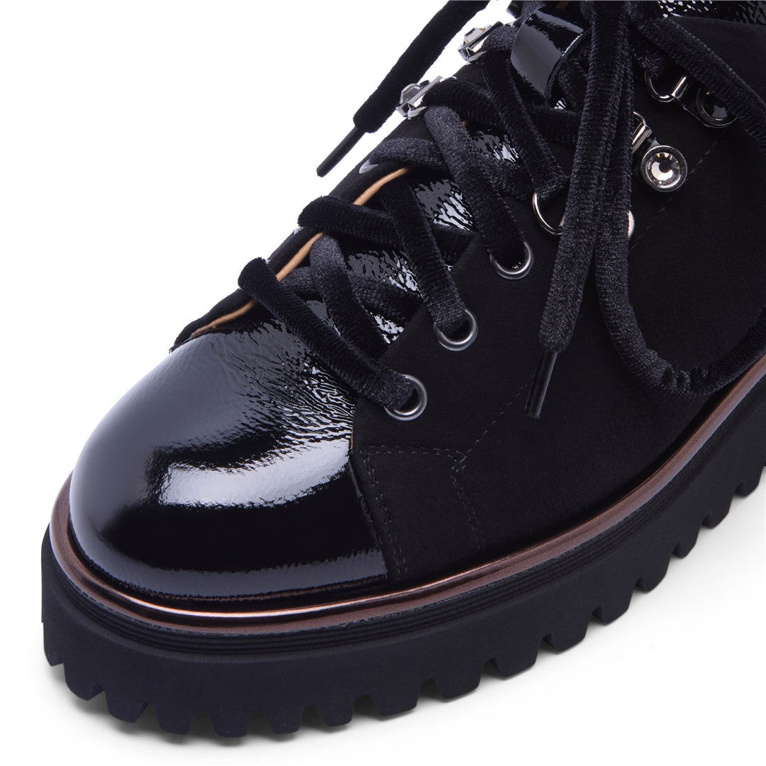 Pietra Black Suede Loafers