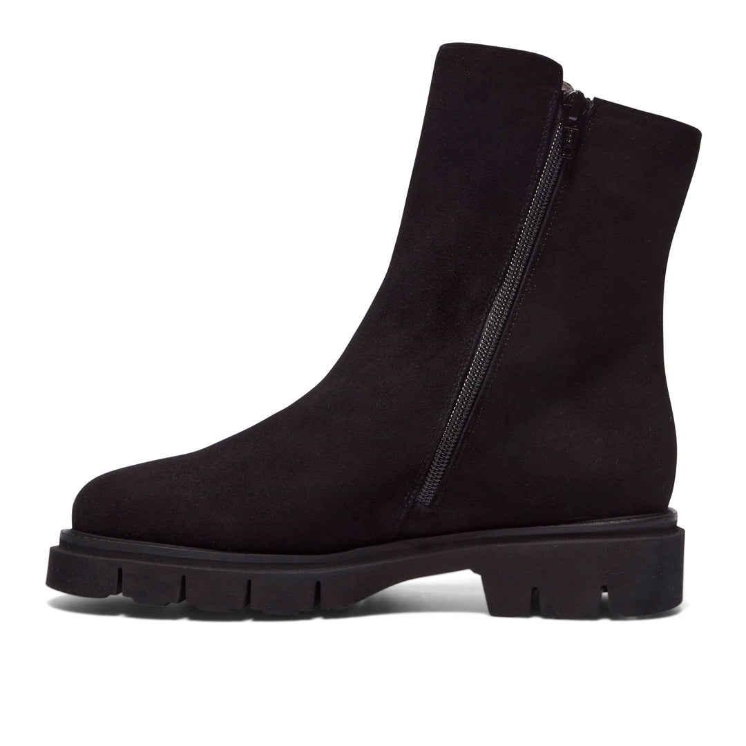 Pinsara Black Suede Ankle Boots