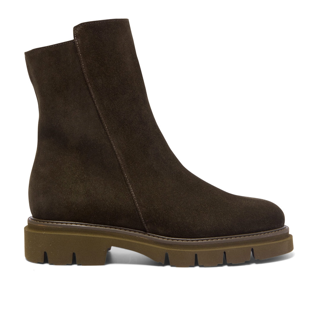 Pinsara Green Suede Ankle Boots