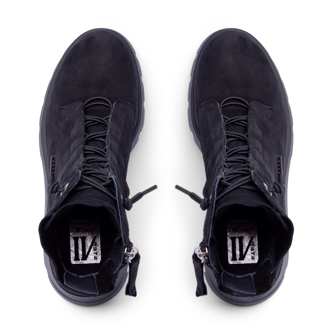 Prevale Black Suede Ankle Boots