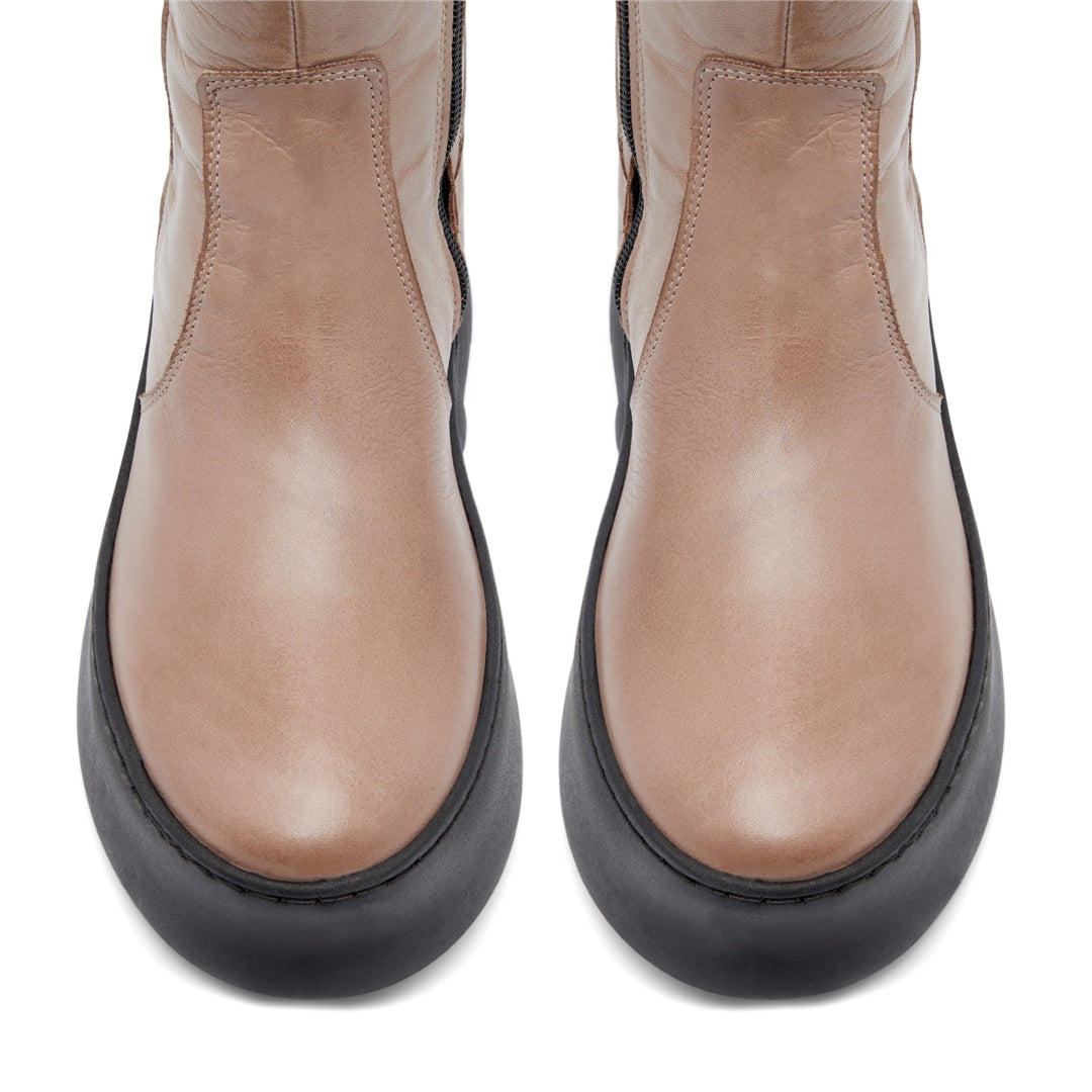 Scultura Taupe Leather Boots