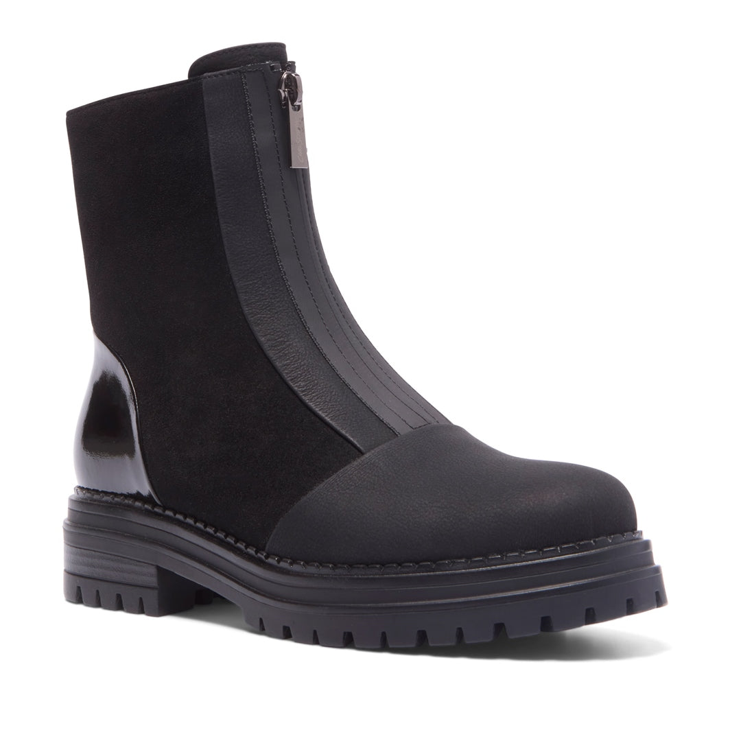 Soligio Black Nubuck Ankle Boots