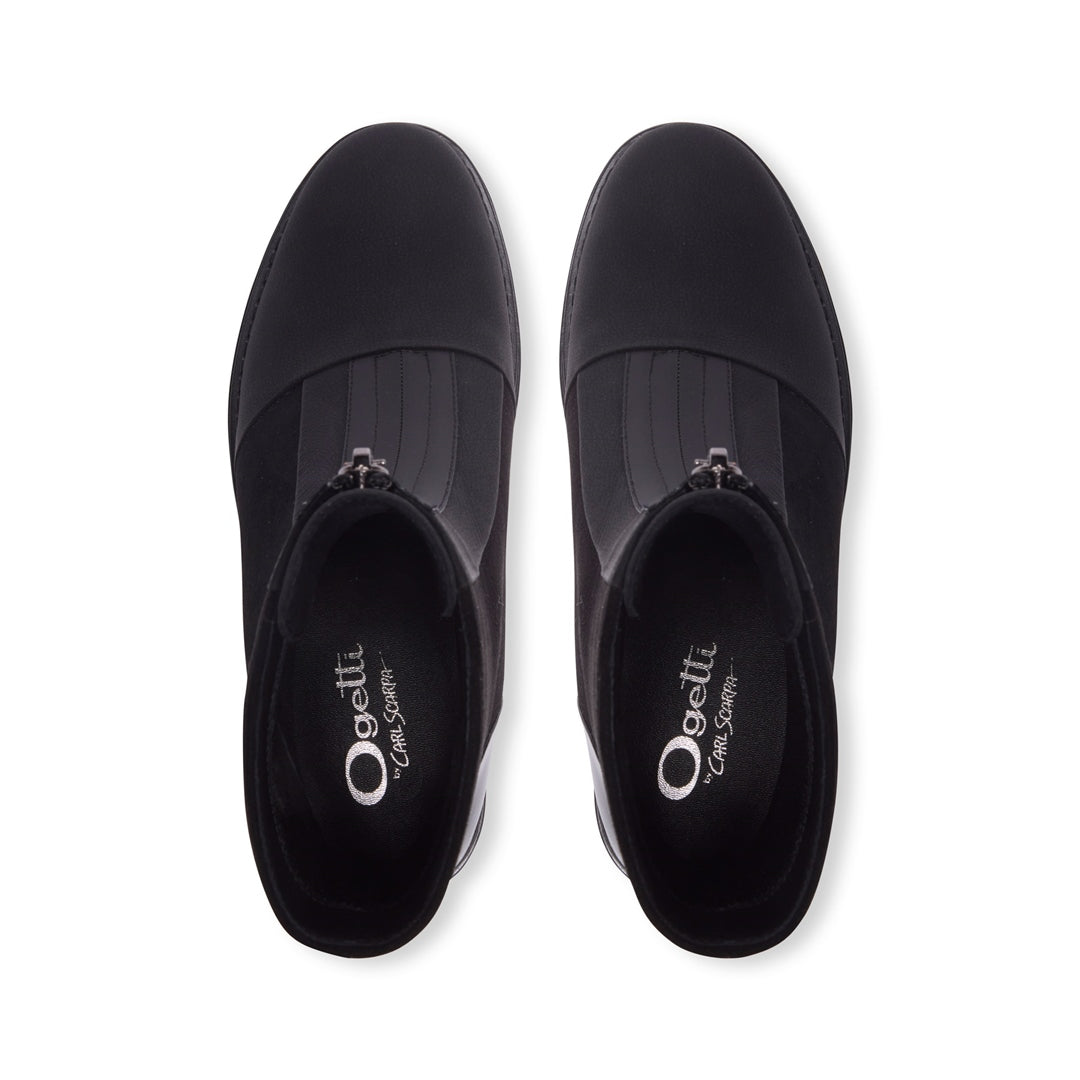 Soligio Black Nubuck Ankle Boots