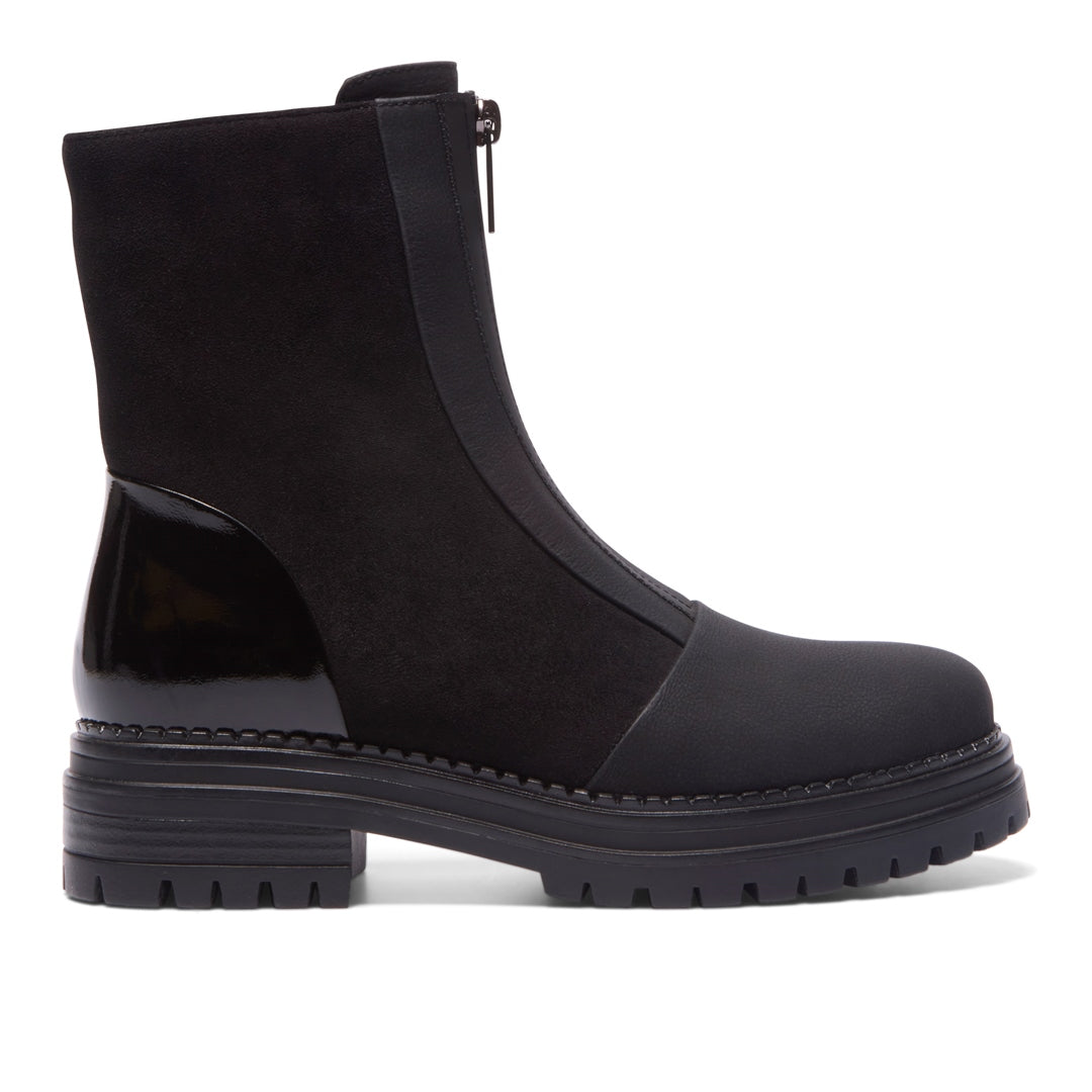 Soligio Black Nubuck Ankle Boots