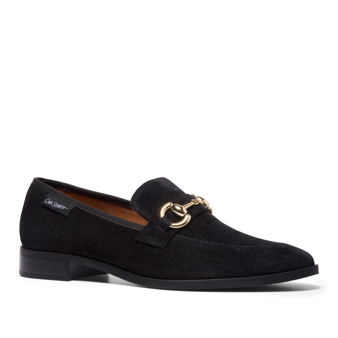 Sorenne Black Suede Loafers