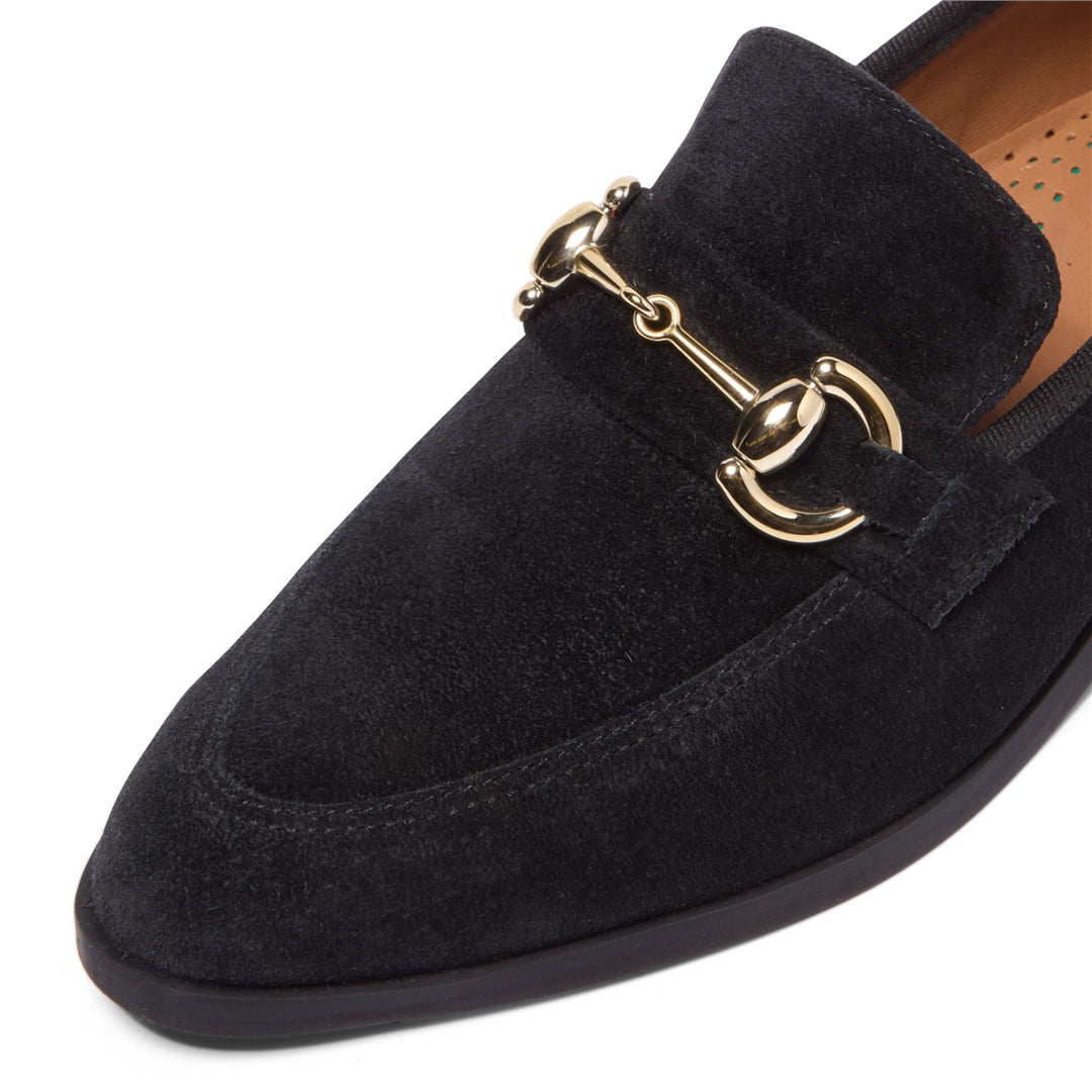 Sorenne Black Suede Loafers
