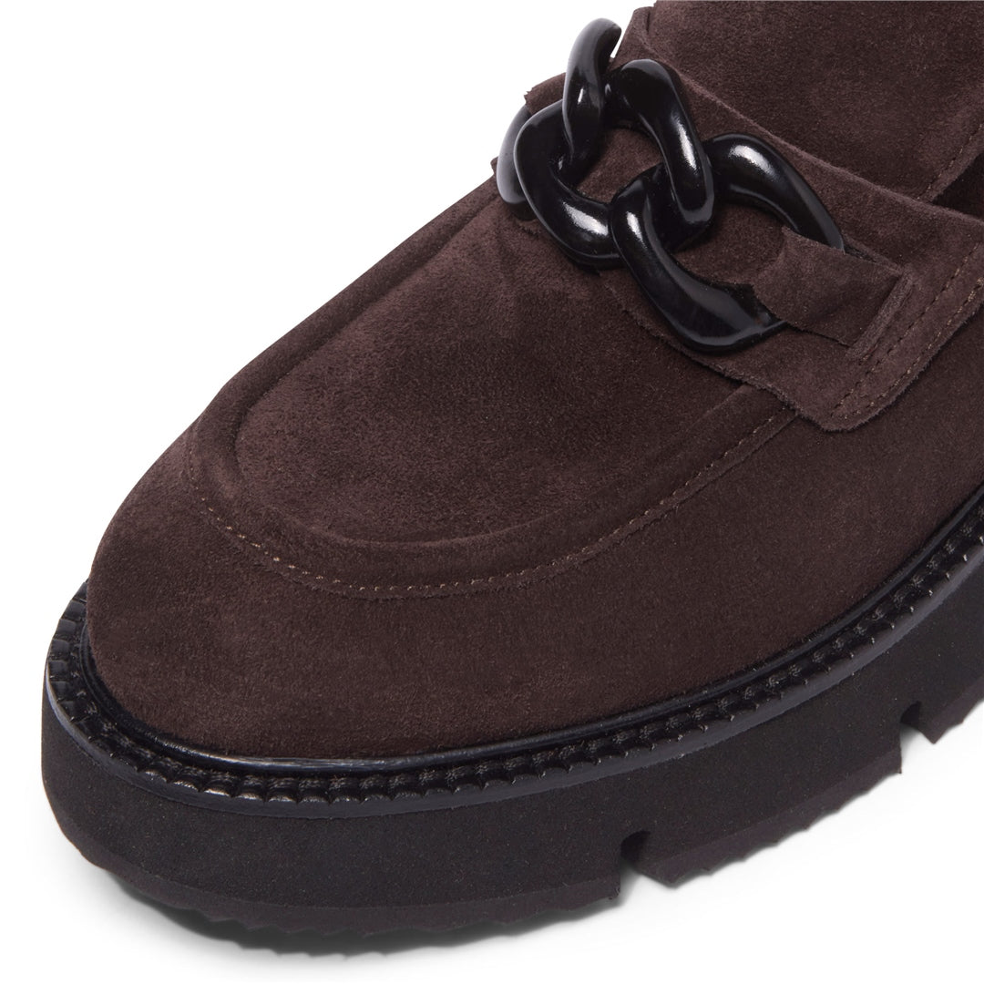 Tarsia Brown Suede Loafers