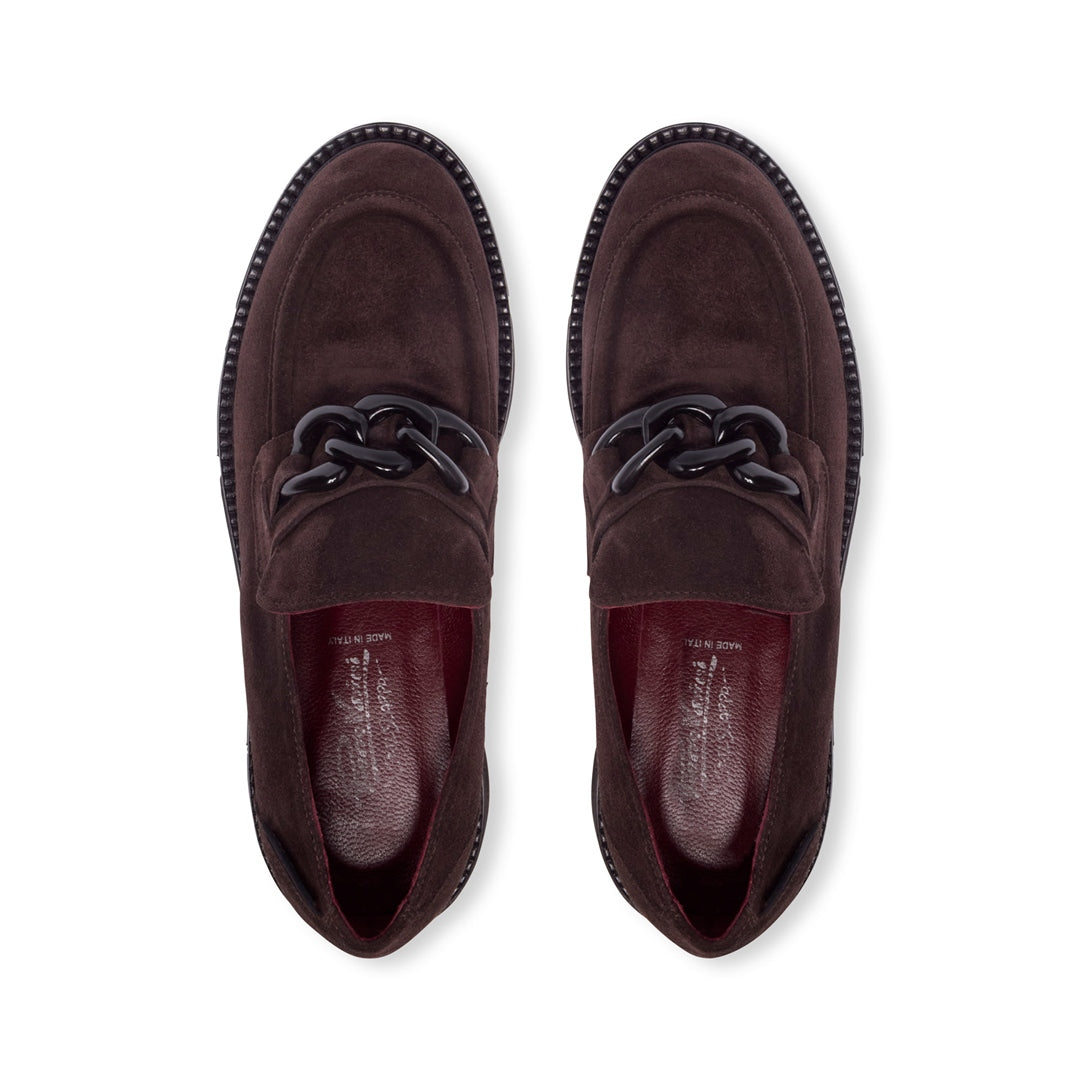 Tarsia Brown Suede Loafers