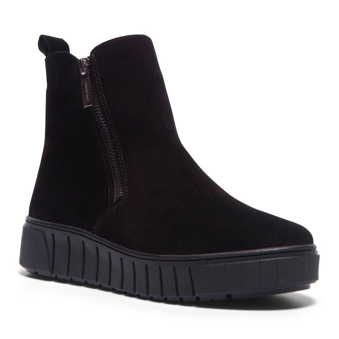 Tassoni Black Suede Ankle Boots