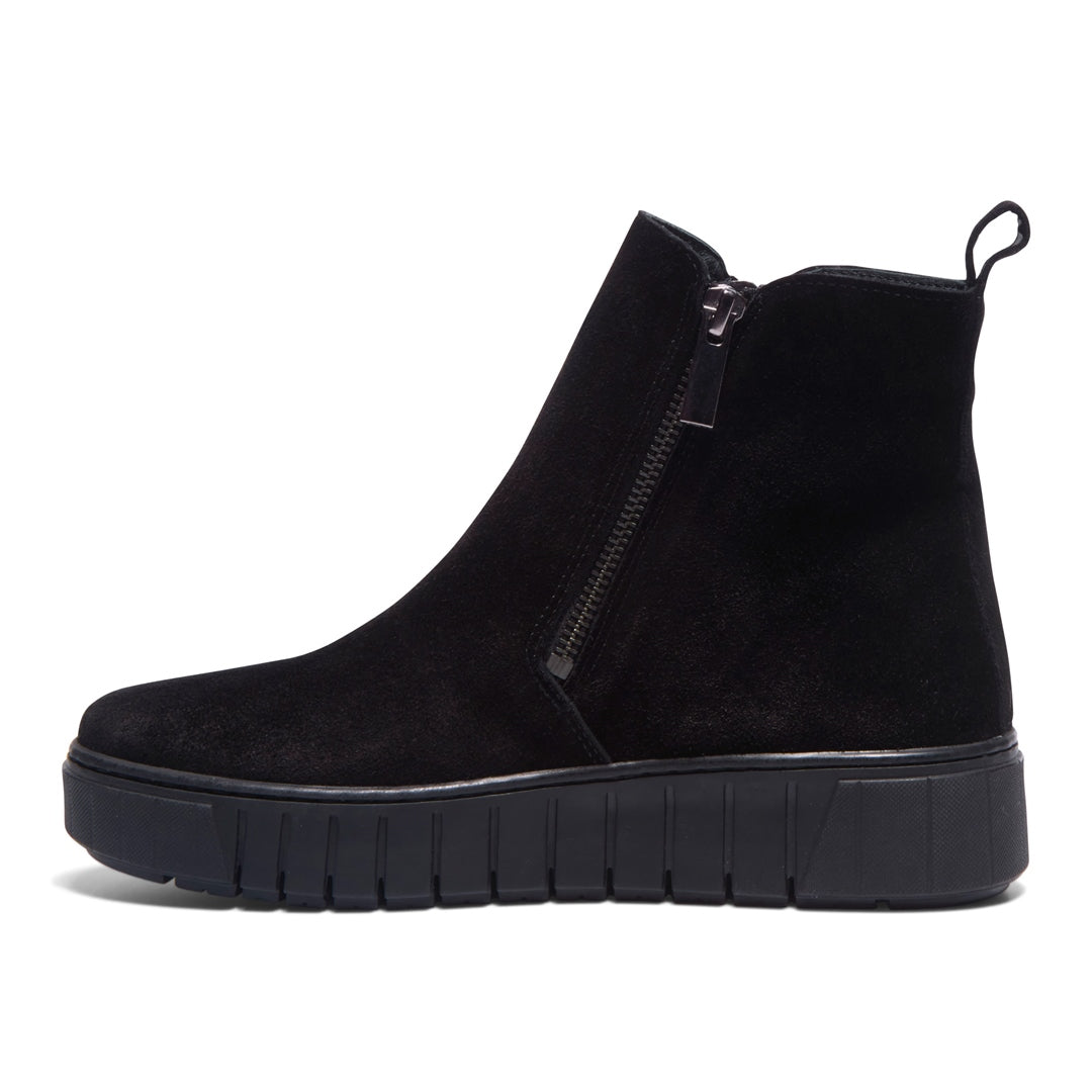 Tassoni Black Suede Ankle Boots