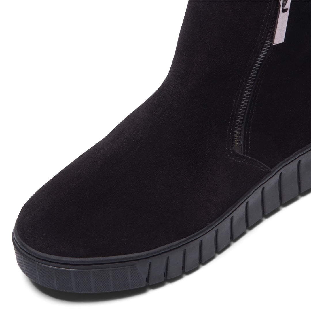 Tassoni Black Suede Ankle Boots