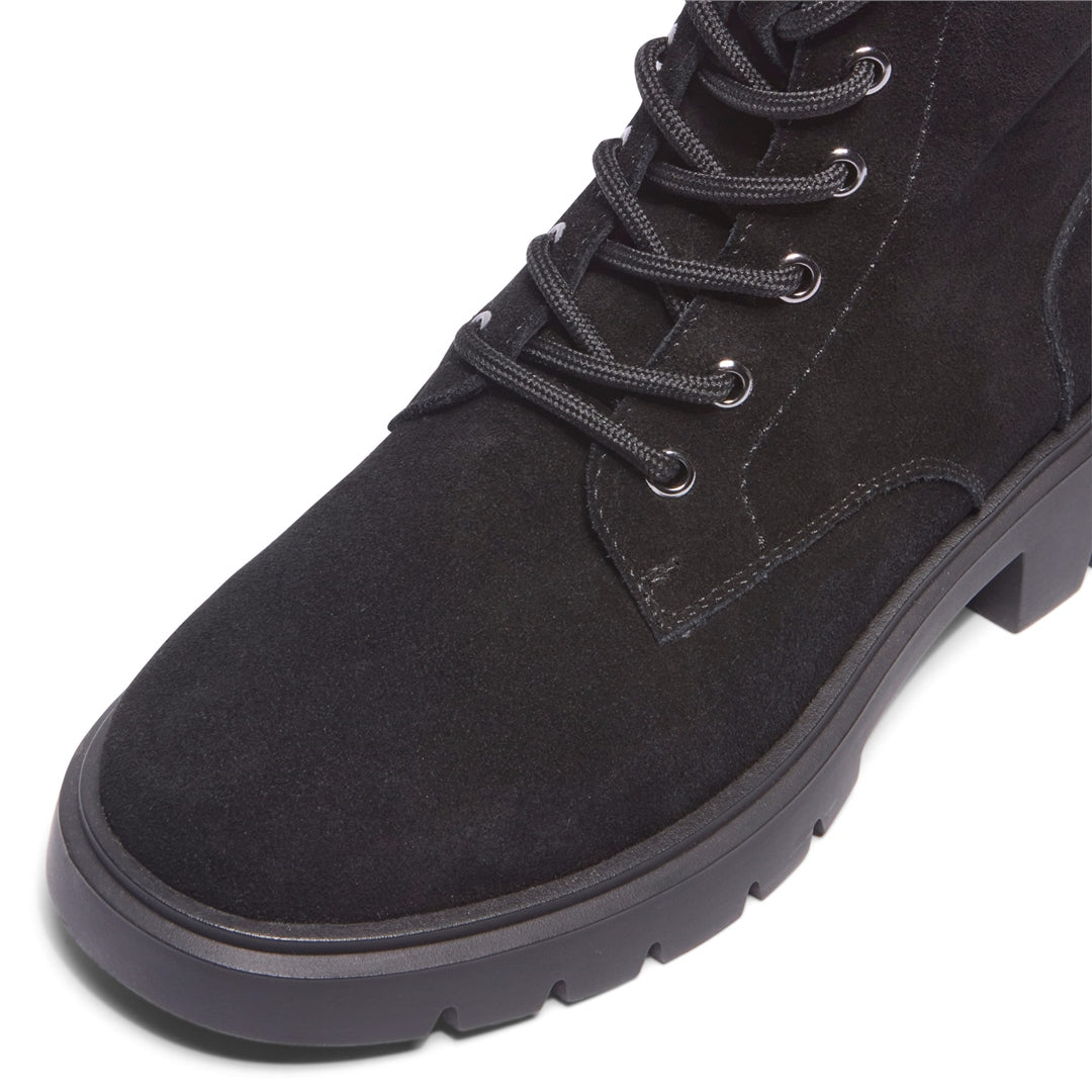 Urbania Black Suede Ankle Boots