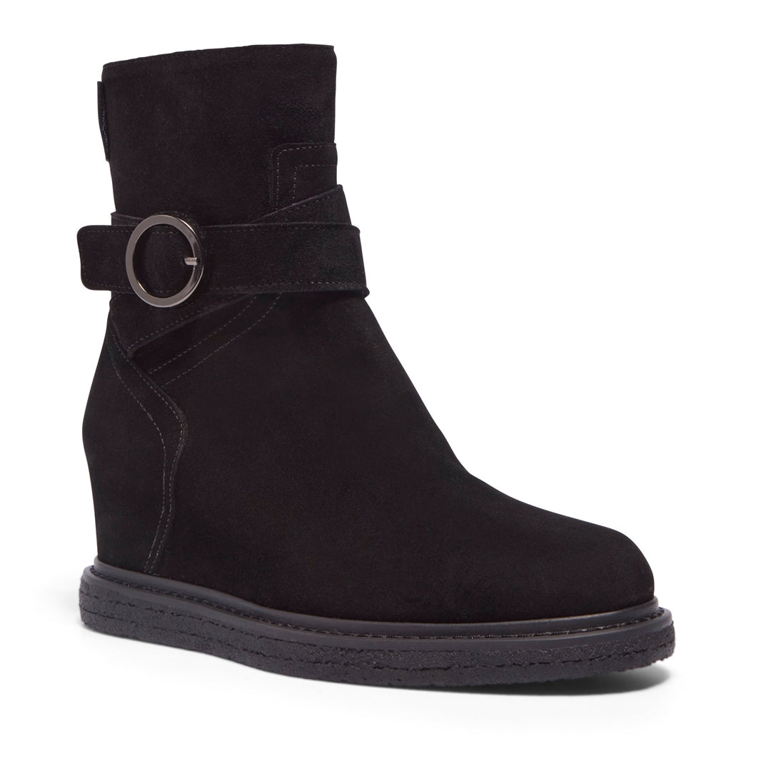 Vizzini Black Suede Ankle Boots