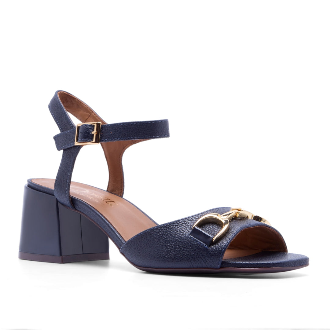 Bellissimo Navy Leather Sandals