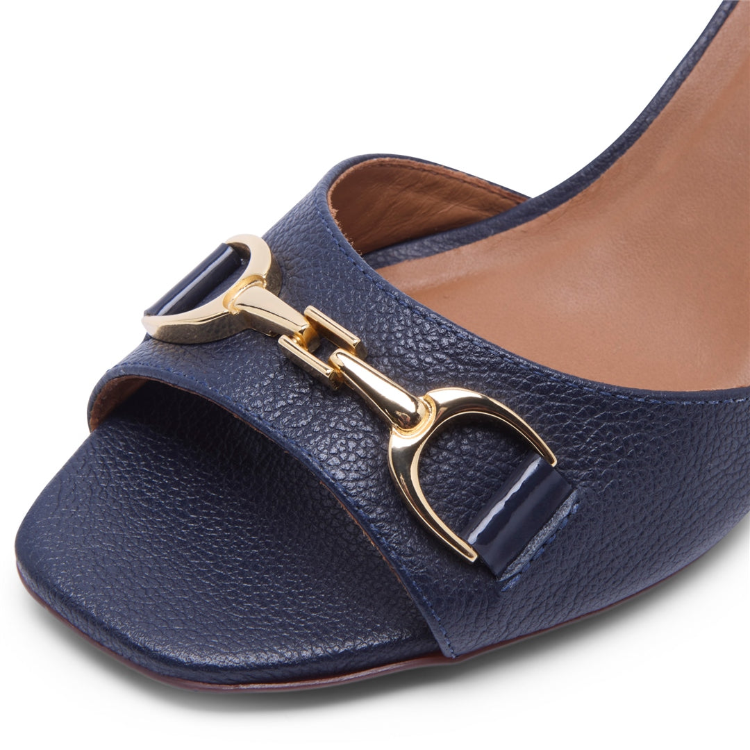 Bellissimo Navy Leather Sandals