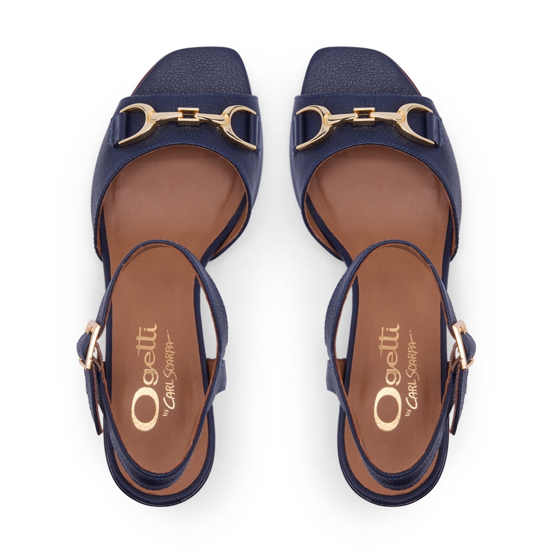 Bellissimo Navy Leather Sandals