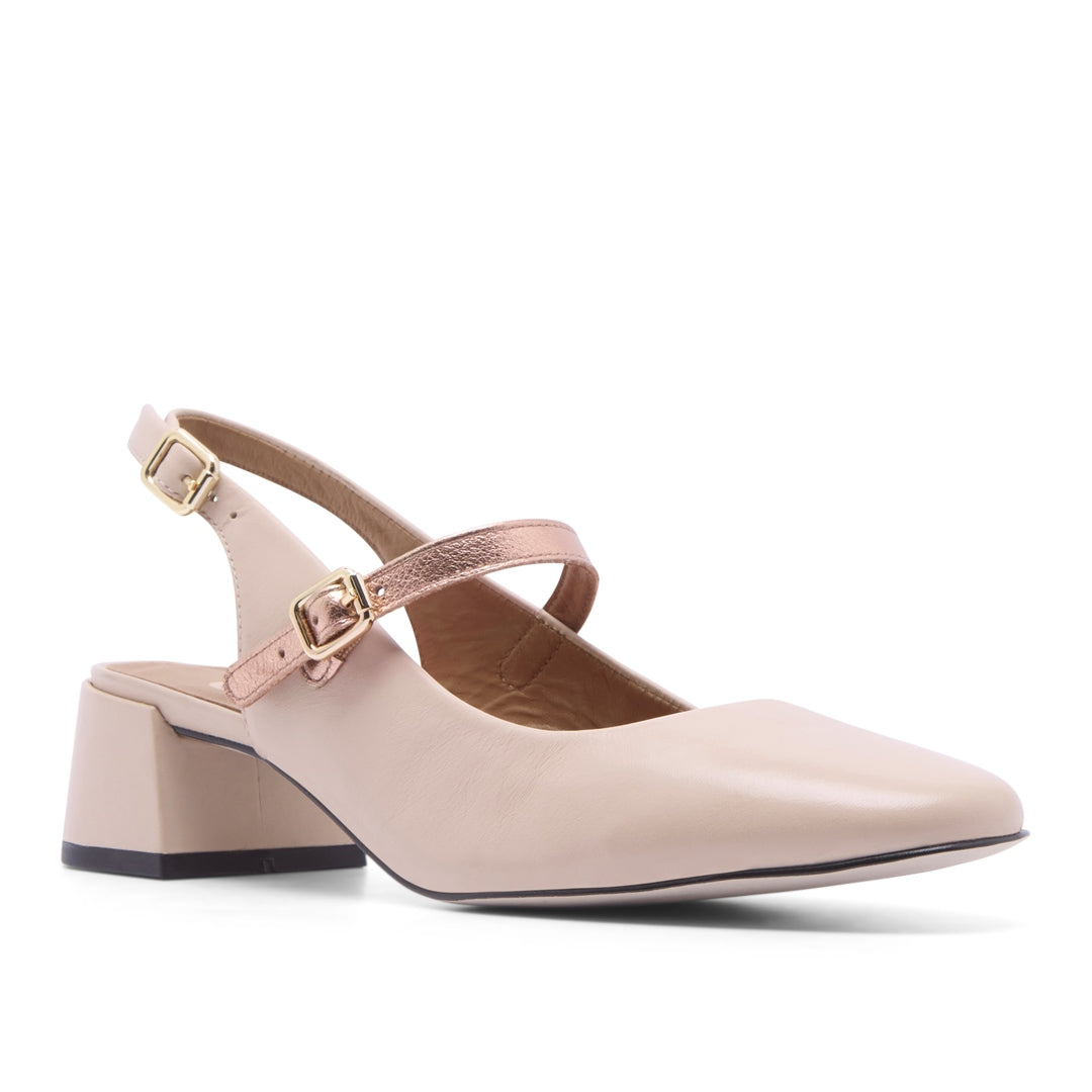 Belmonte Blush/Rose Gold Leather Sandals