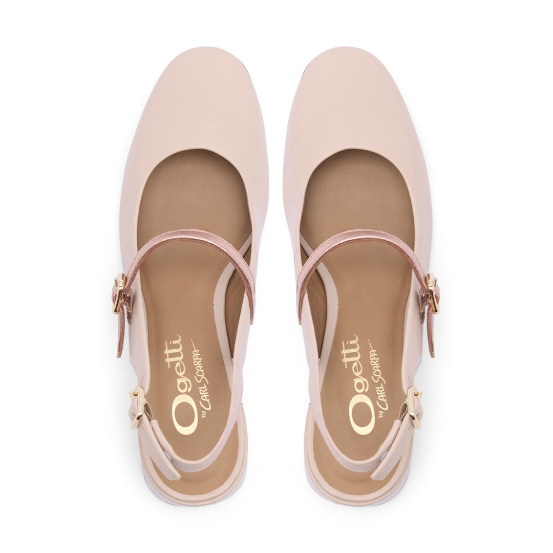 Belmonte Blush/Rose Gold Leather Sandals