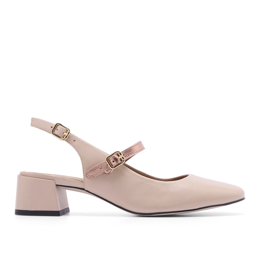 Belmonte Blush/Rose Gold Leather Sandals