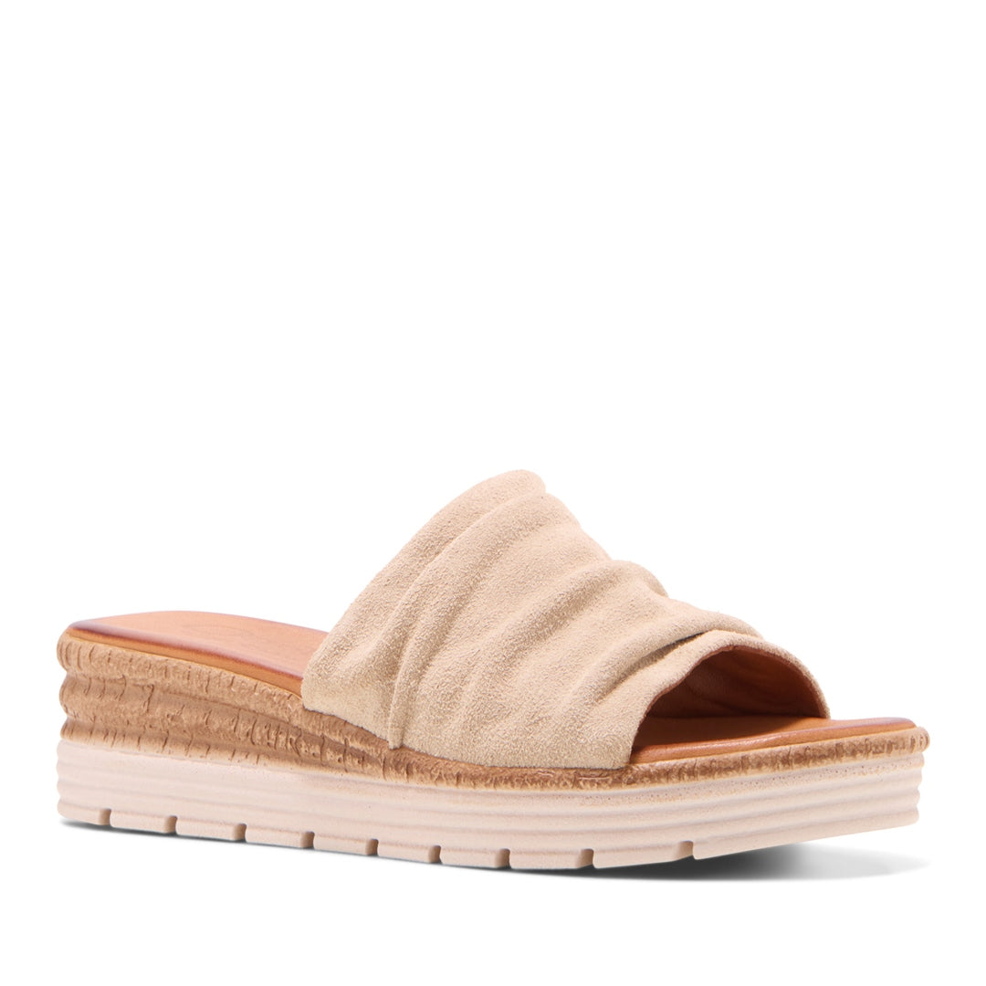 Gorgina Beige Suede Sandals