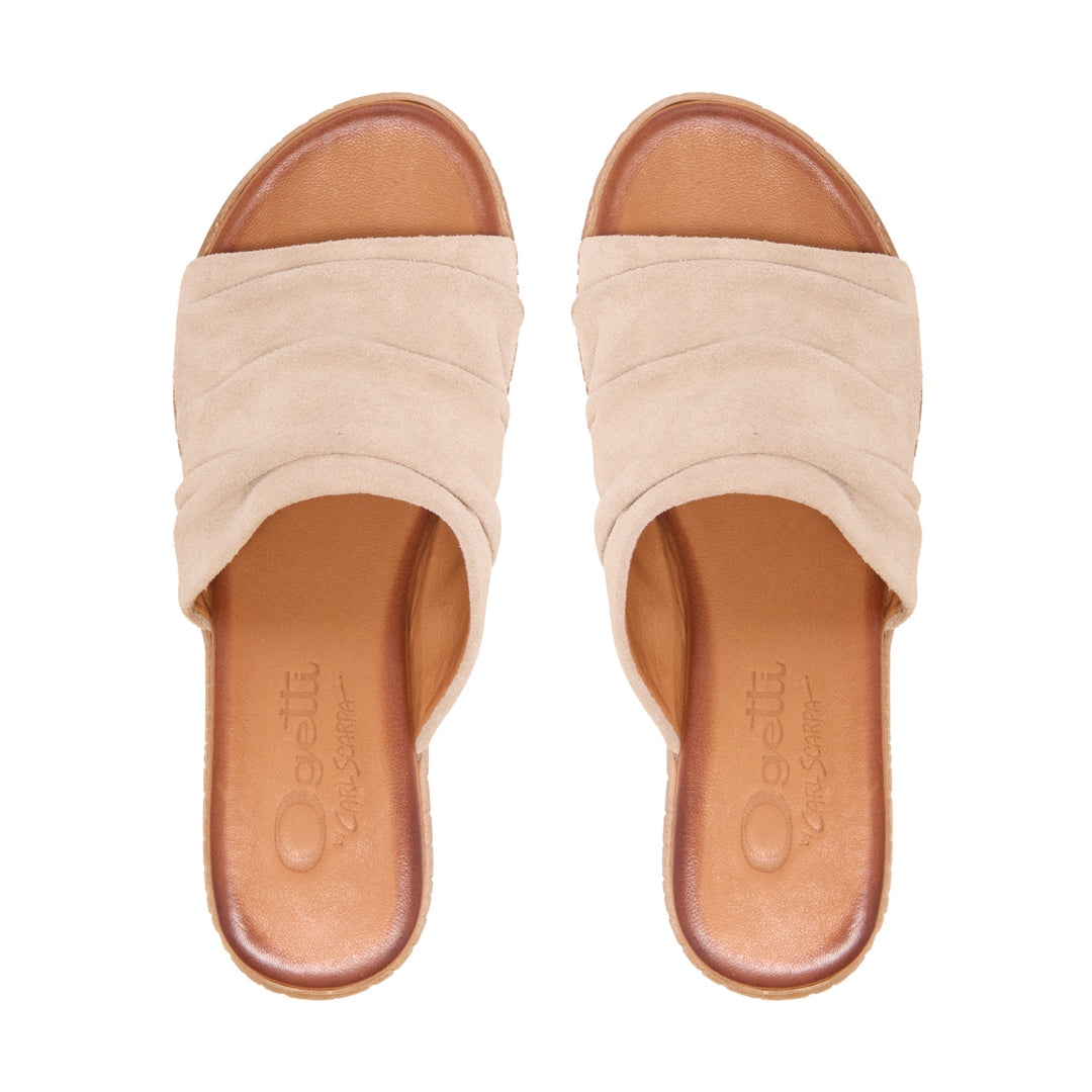 Gorgina Beige Suede Sandals