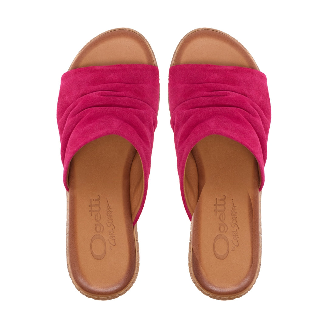 Gorgina Fuchsia Suede Sandals