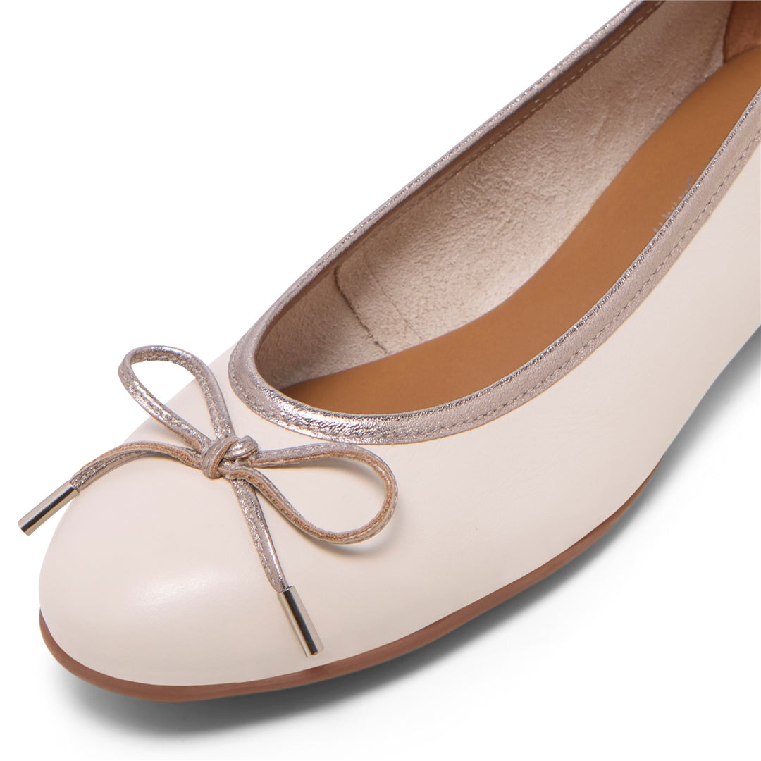 Hosanna White/Pewter Leather Loafers