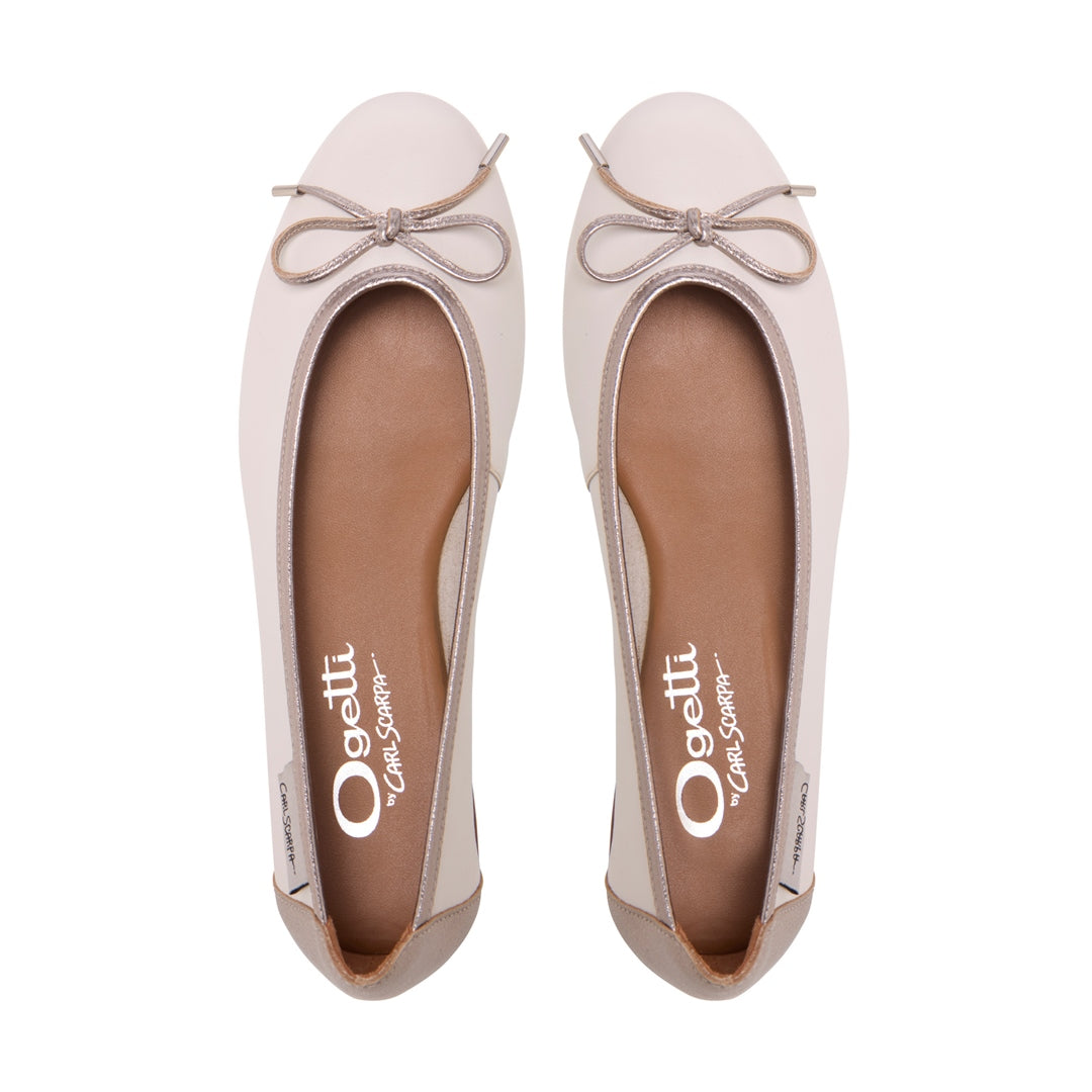 Hosanna White/Pewter Leather Loafers
