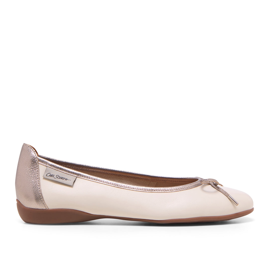 Hosanna White/Pewter Leather Loafers