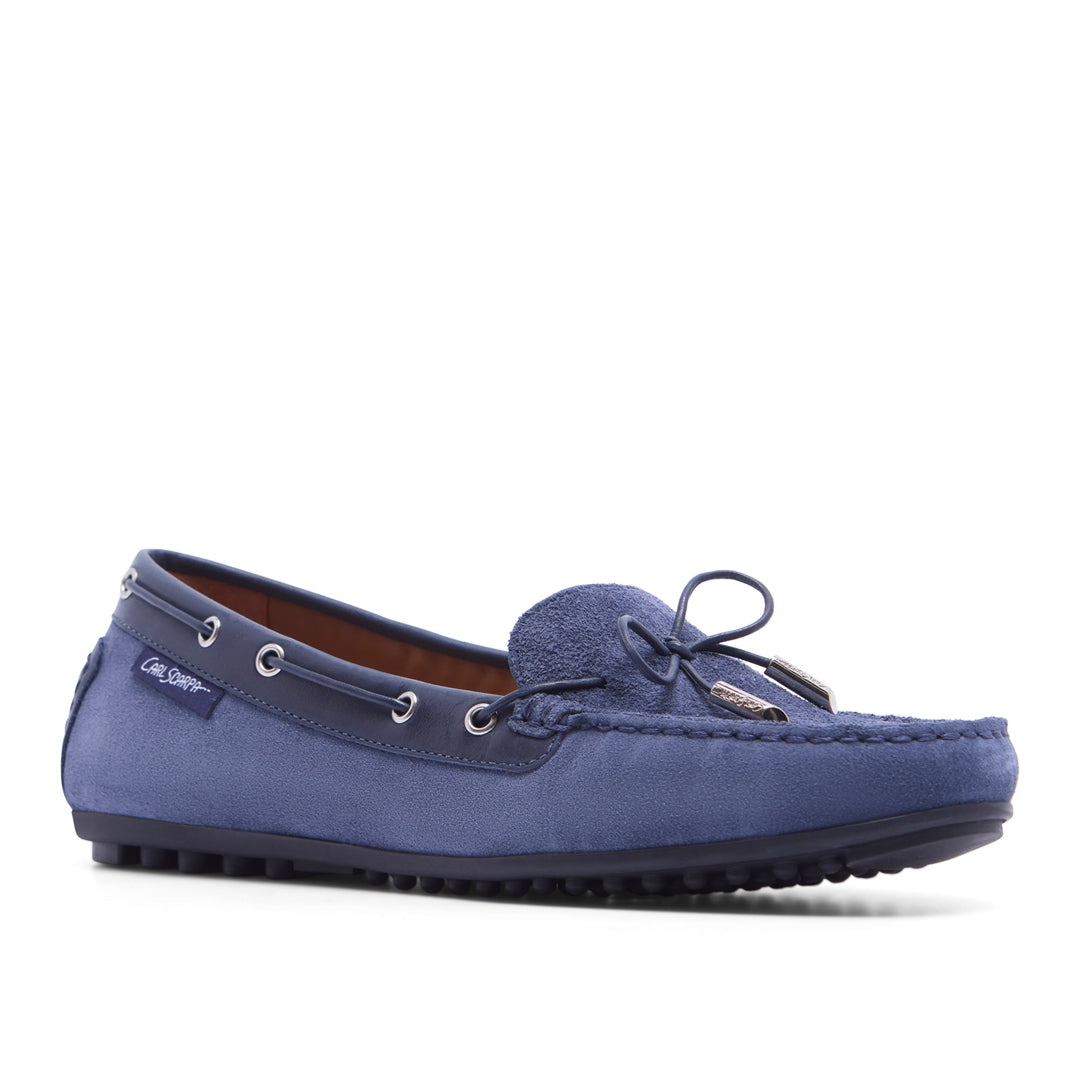 Istranga Navy Suede Loafers