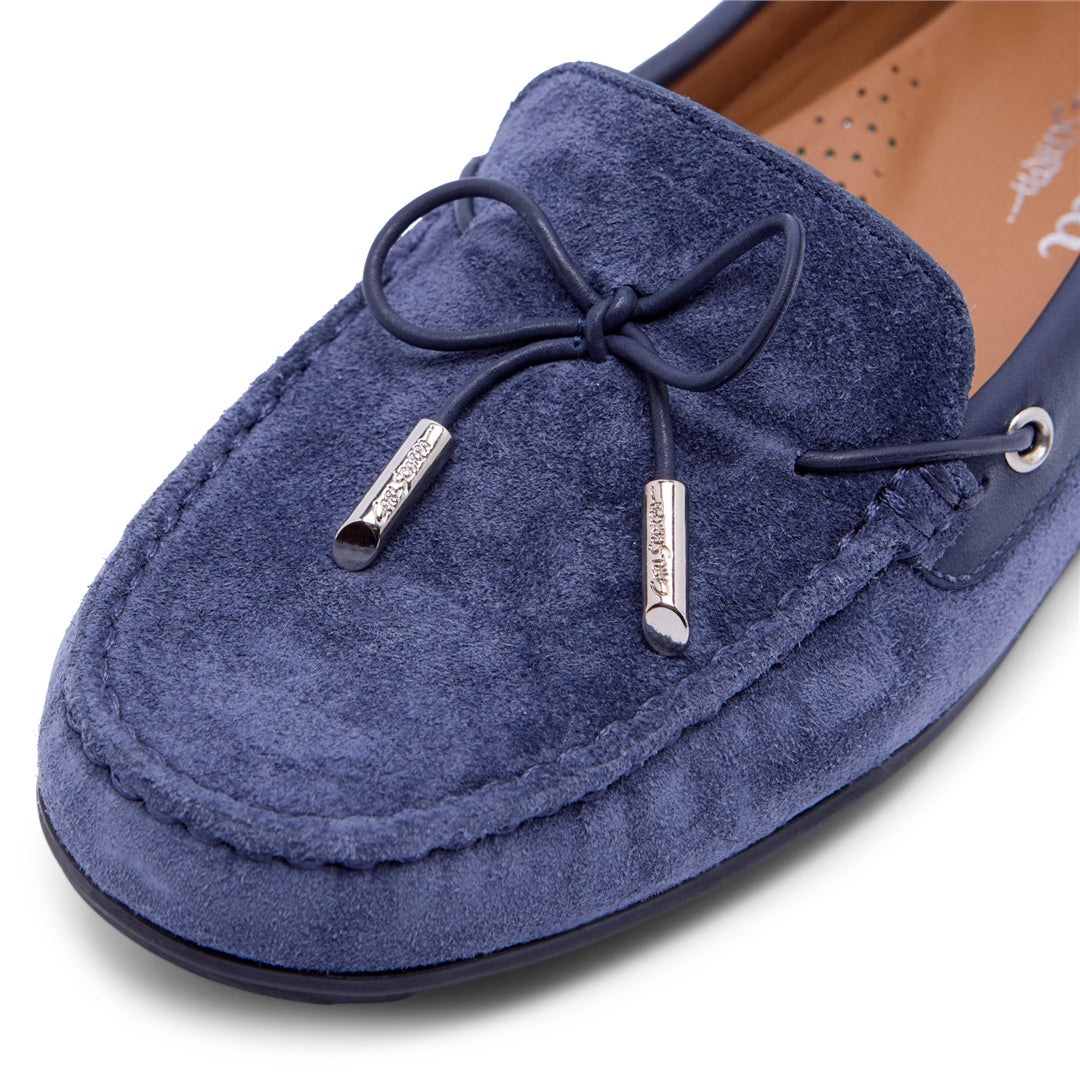 Istranga Navy Suede Loafers